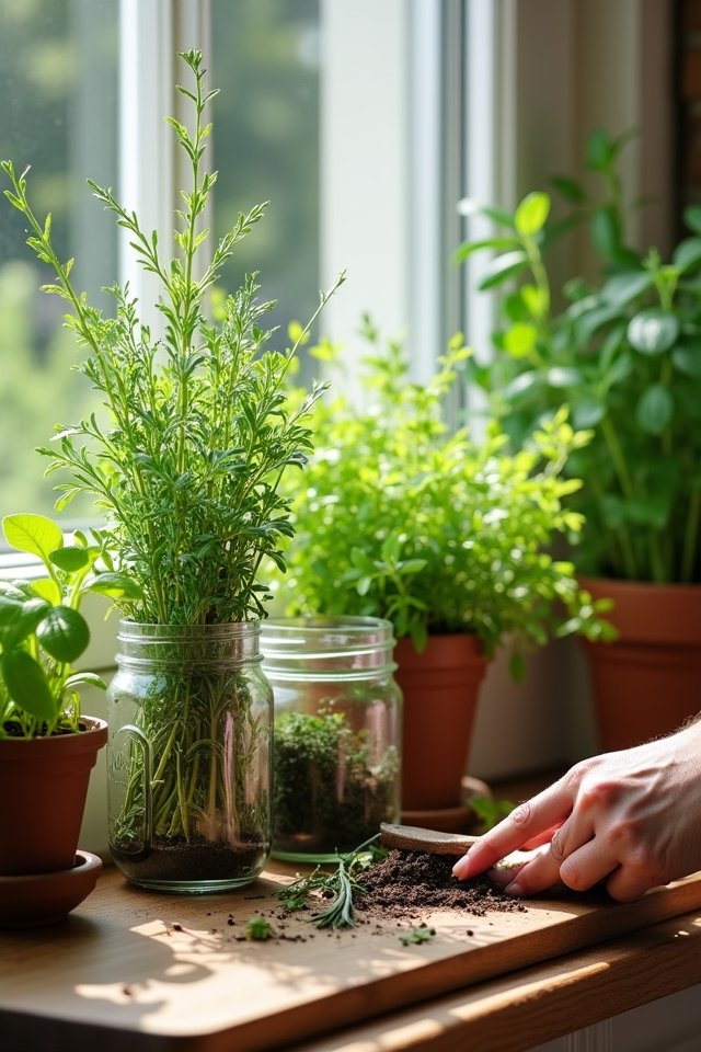 harvest care enjoy herbs