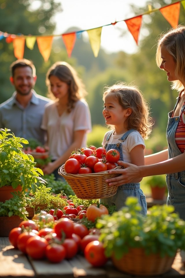 harvest celebration with family