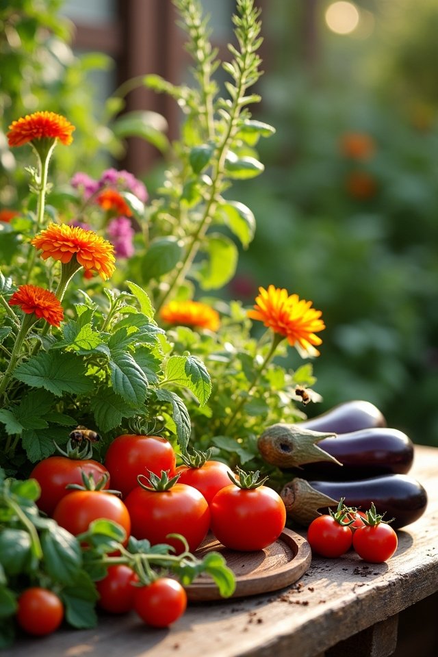 harvesting fresh seasonal produce