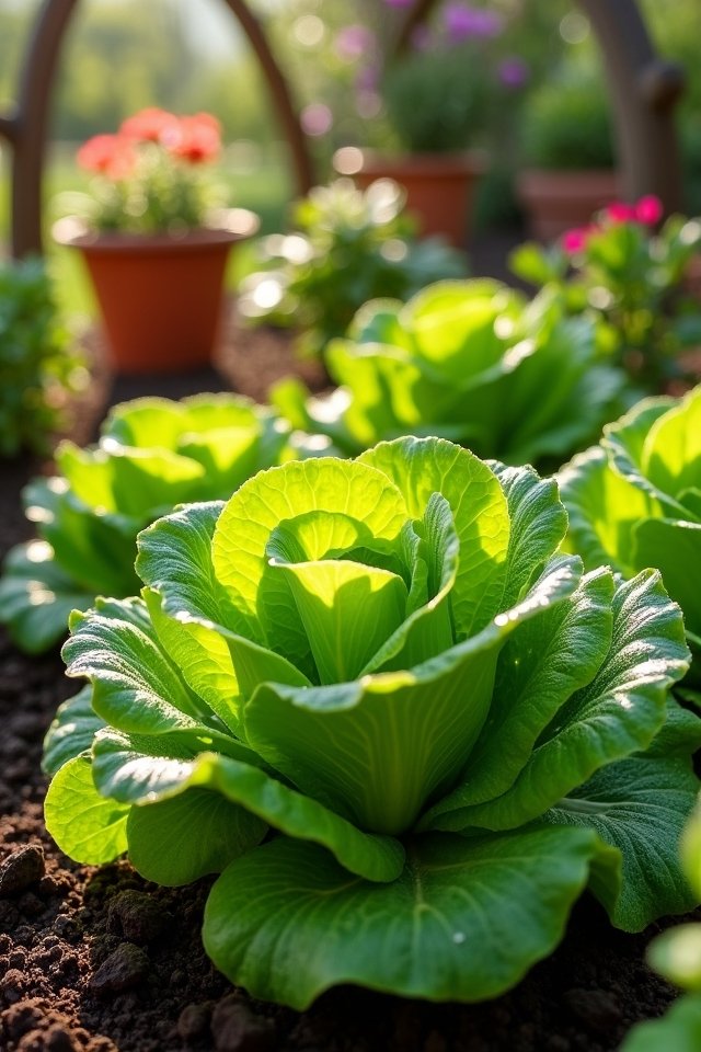 homegrown crunchy salad greens