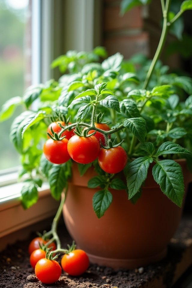 indoor compact tomato gardening