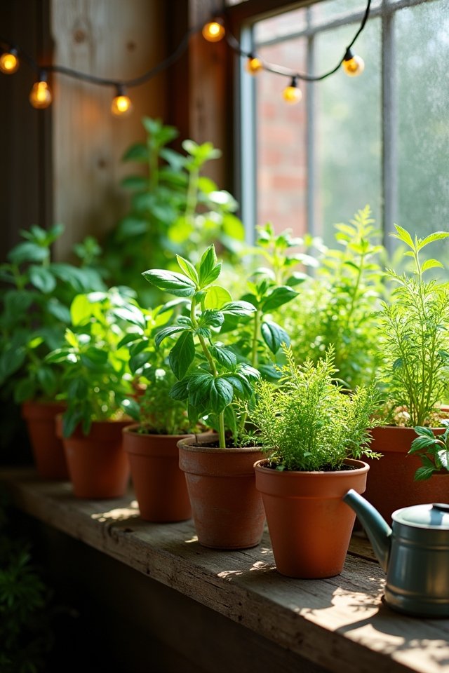 indoor herb garden display