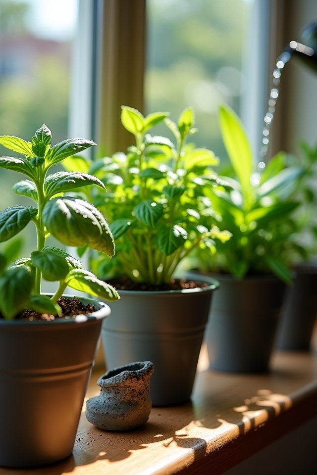 indoor herbs watering guide