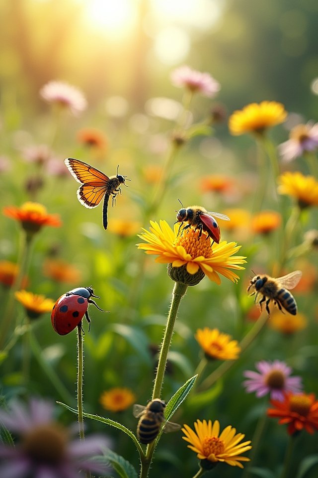 insect observation in gardens