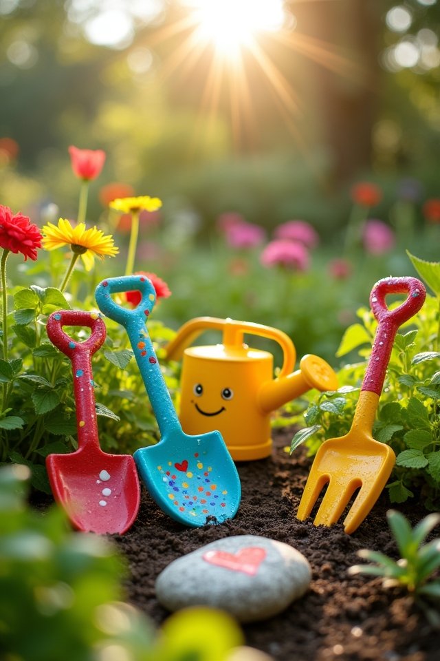 interactive playful garden markers