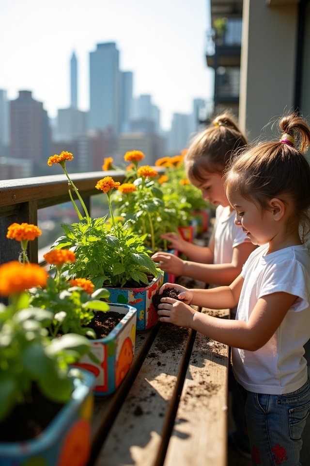joyful planting with children