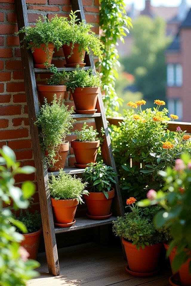 ladder multi tiered garden display