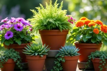 layered pots for gardens