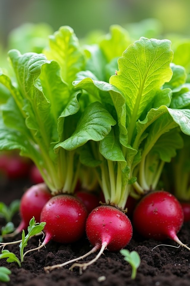 lettuce and radishes thrive together