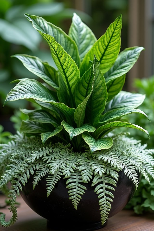 lush foliage container garden
