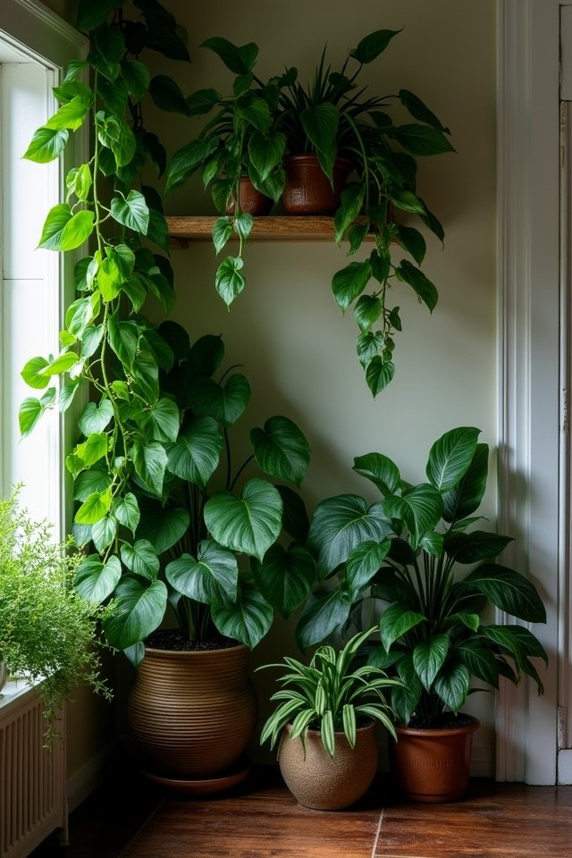 lush low light plant oasis