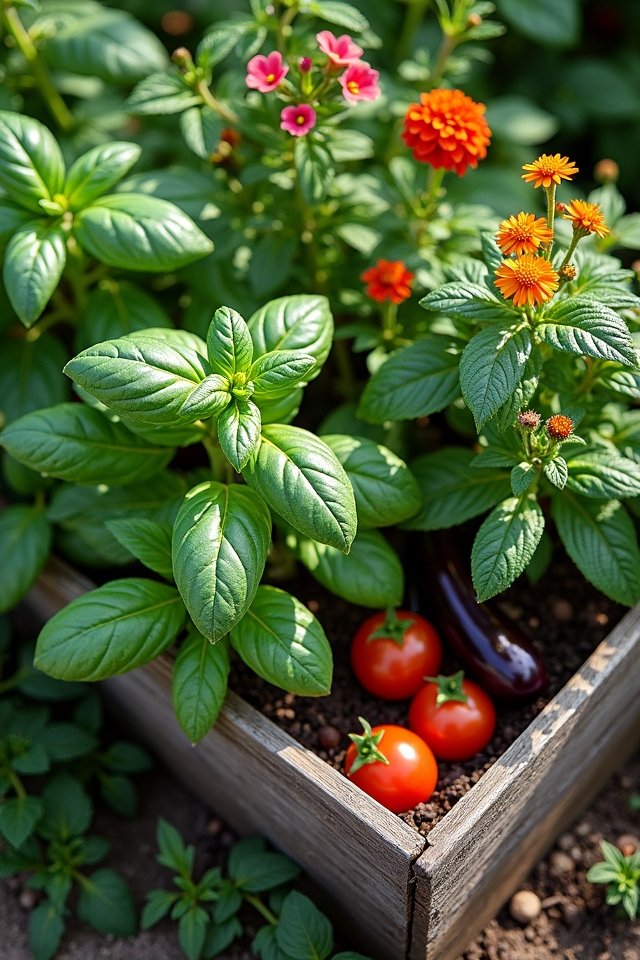 lush multi use edible garden