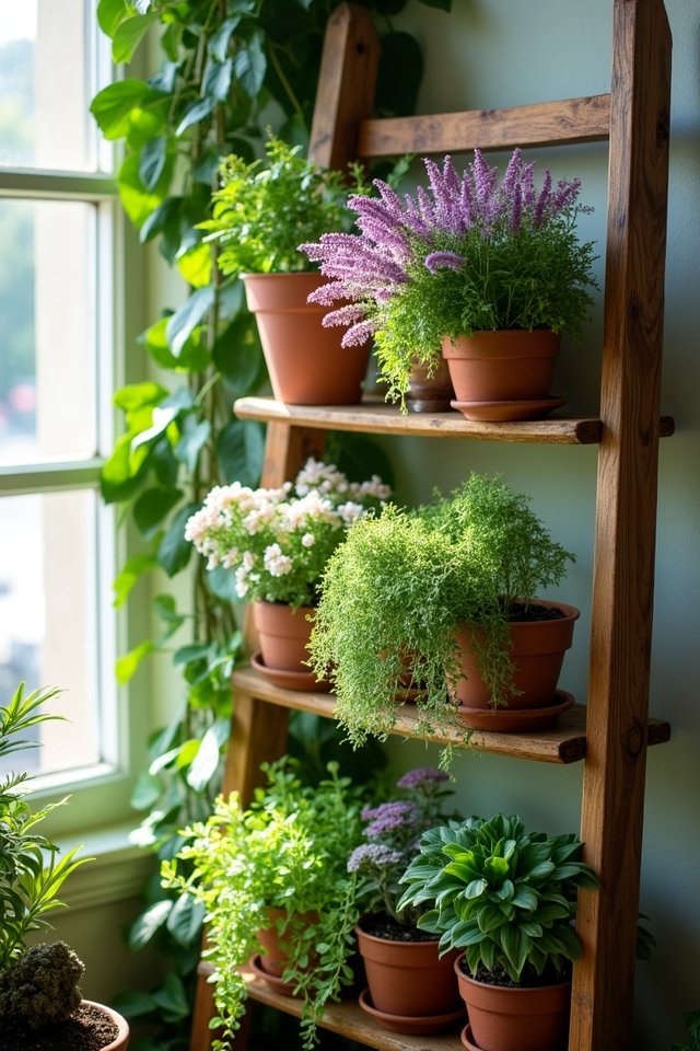 lush vertical plant display