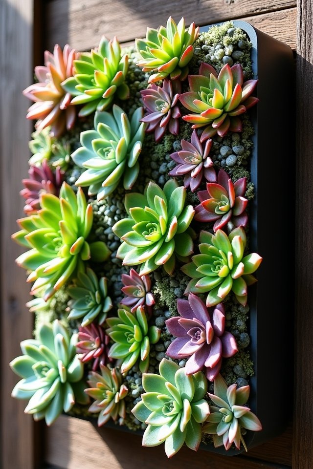 lush vertical wall planters
