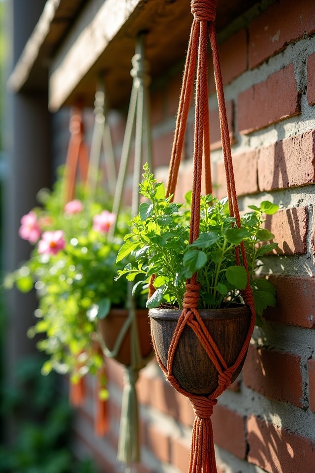 macram hanging garden display