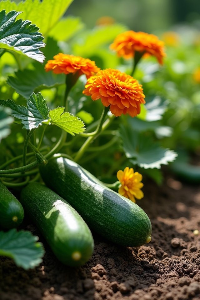 marigolds boost cucumber growth