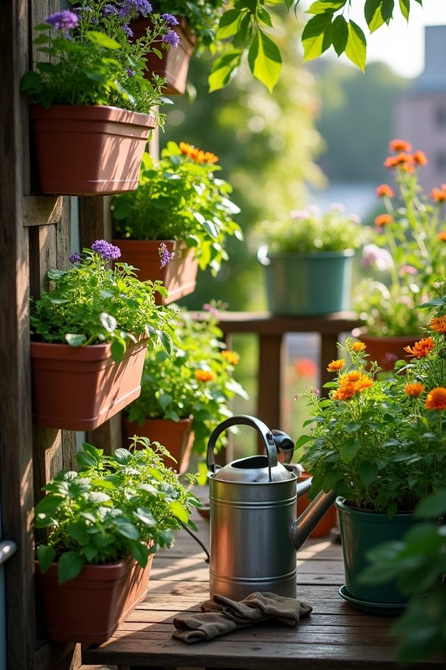 maximize balcony gardening space