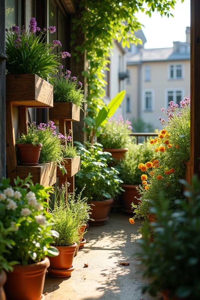 maximize balcony plant space