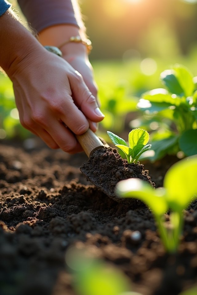 mindful gardening with hand tools