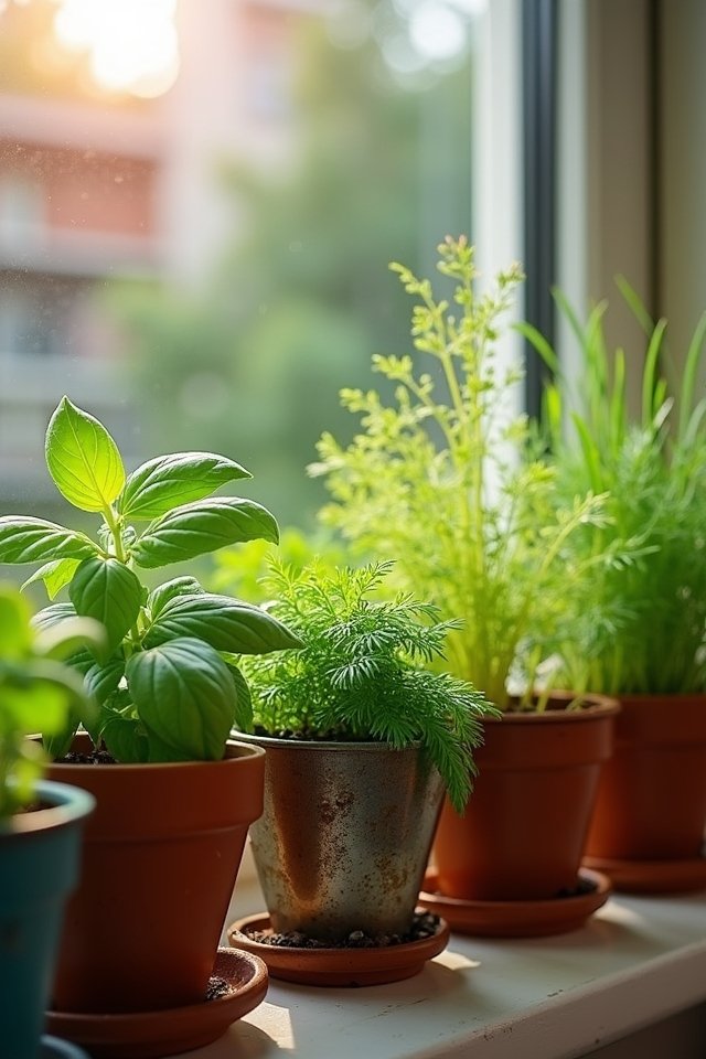 mini herb garden pots