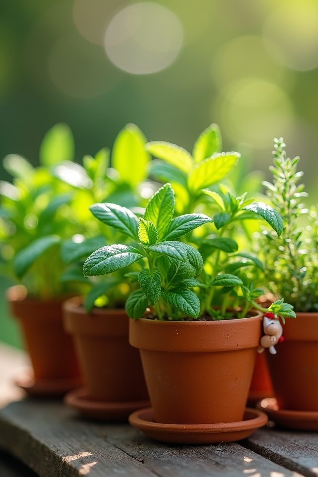 miniature herb garden creation