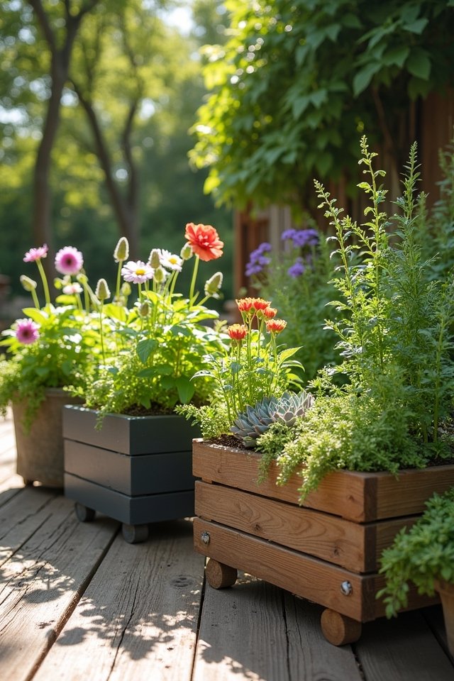 mobile planters for flexibility