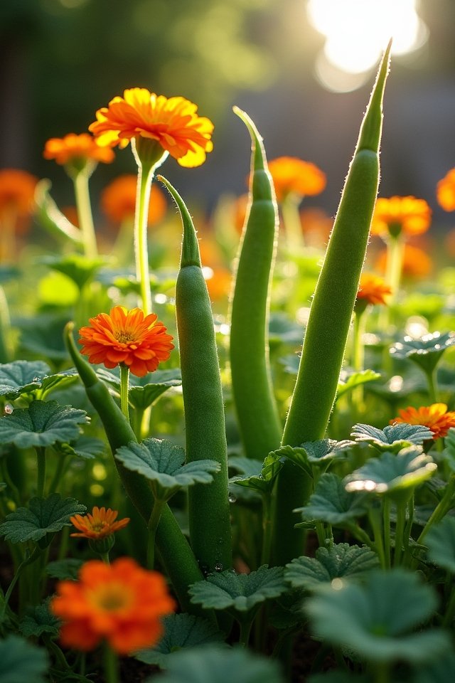 nasturtiums enhance bean growth
