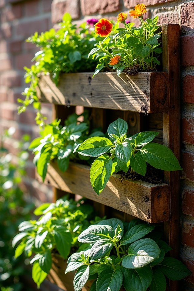 pallet vertical garden creation