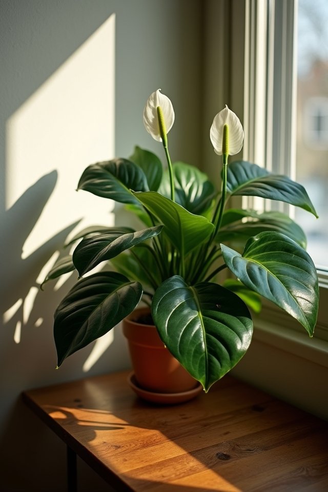 peace lily air purifying beauty