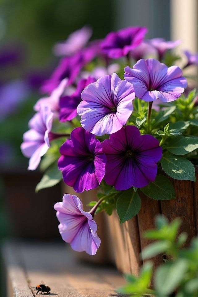 petunias colorful cheerful blooms