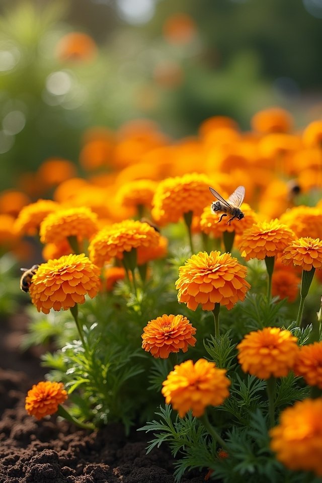 pollinator friendly vibrant marigolds