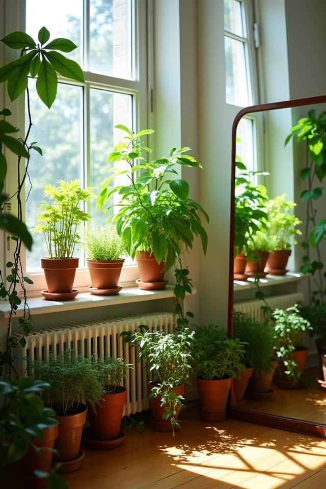 reflective surfaces enhance light
