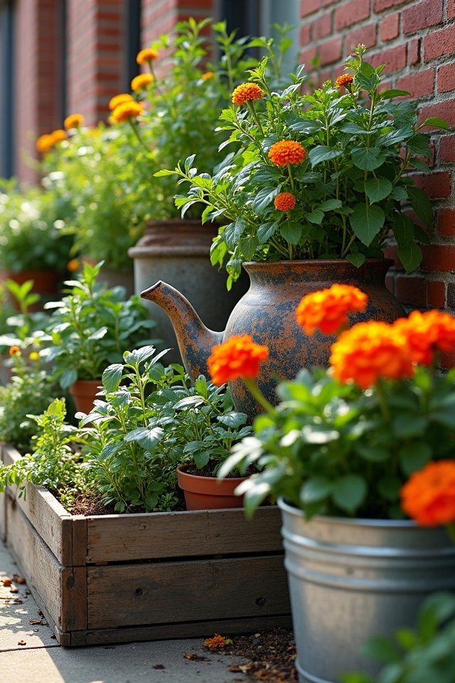 repurposed containers for gardening