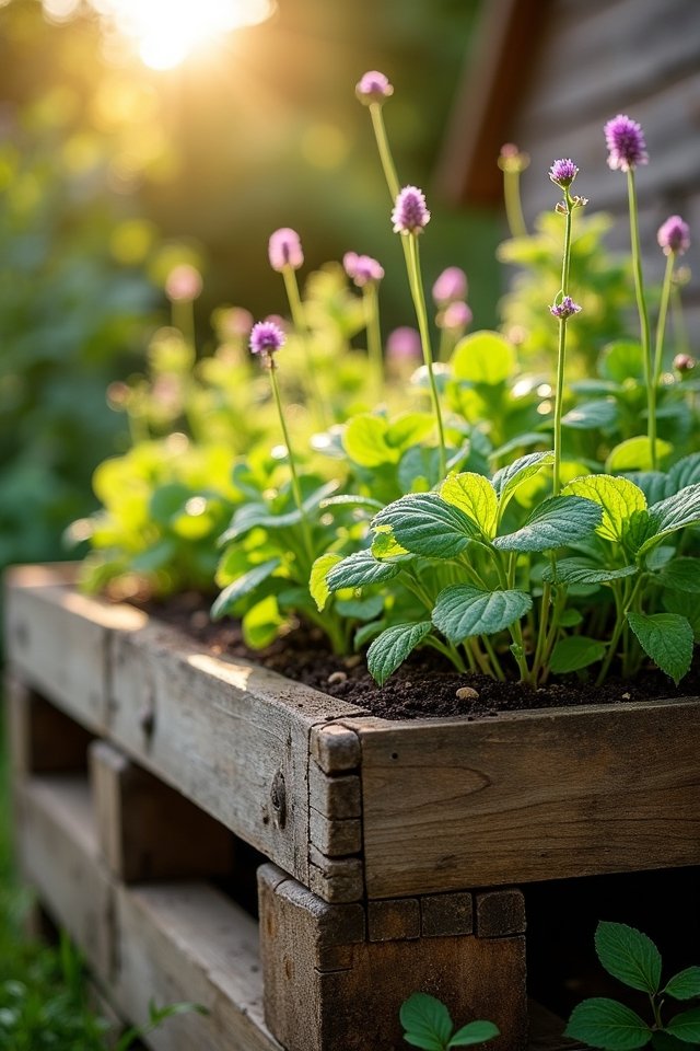 repurposed pallet garden beds
