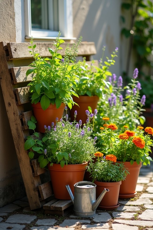 rustic pallet garden creation