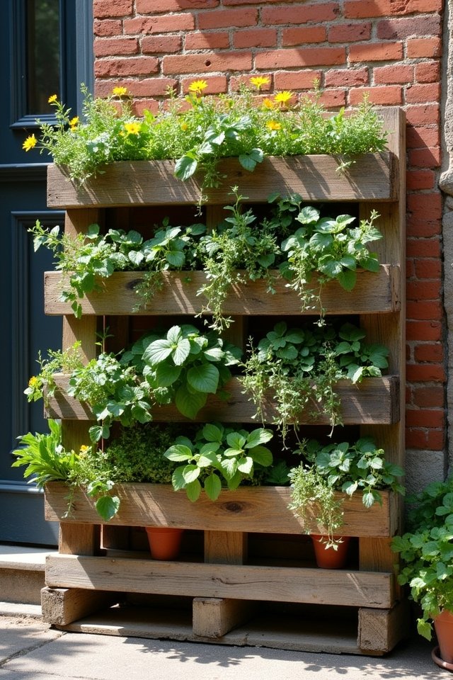 rustic pallet vertical planter