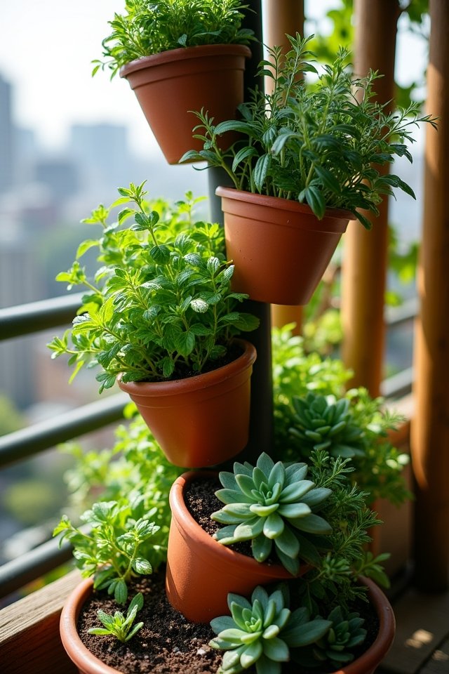 space saving herb spiral design