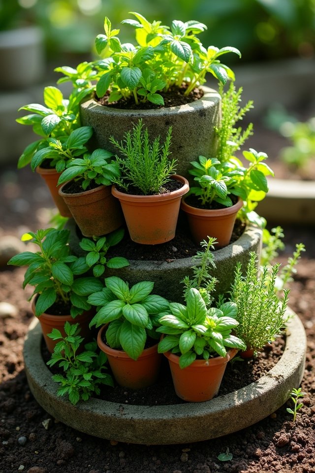 spiraling herb garden creativity