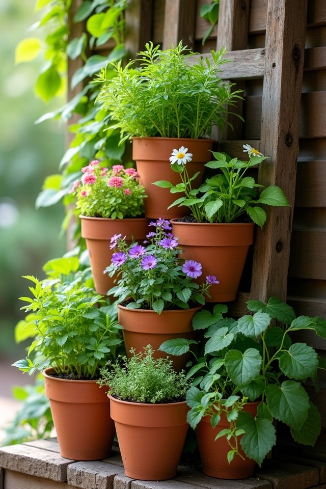 stackable vertical gardening pots