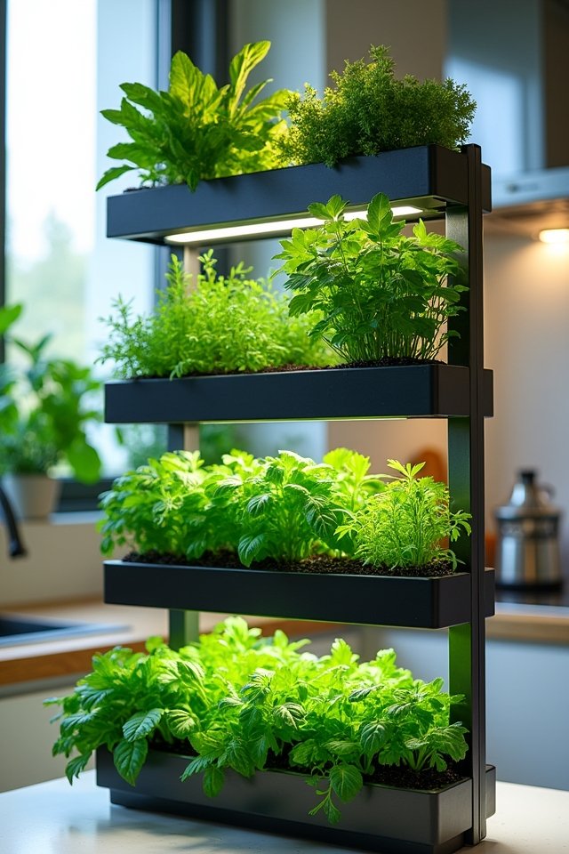 stylish vertical plant display