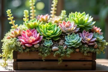 succulent arrangement space saving tips
