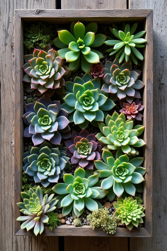 succulent wall art creativity