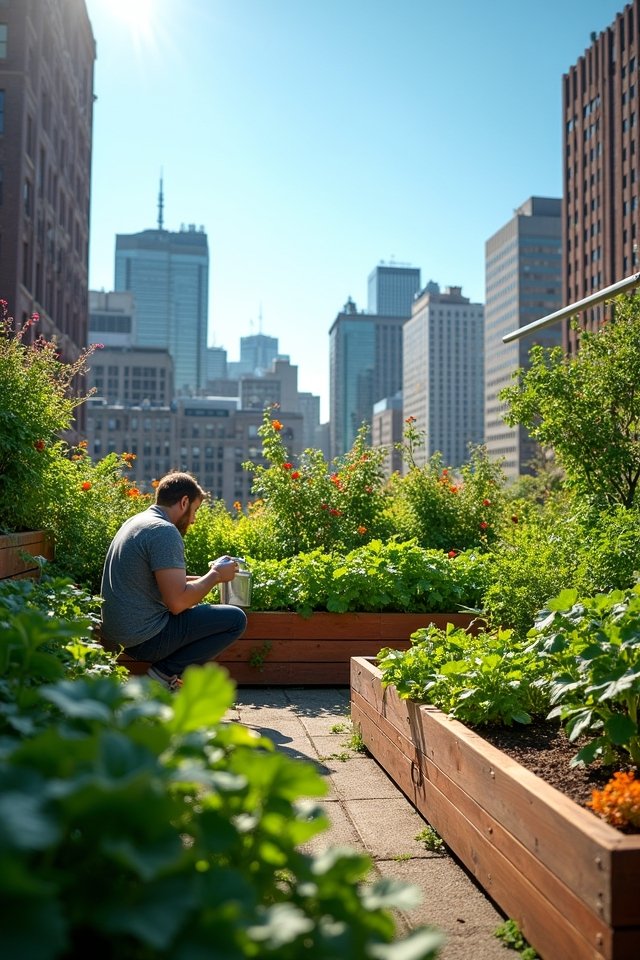 sunlit accessible urban oasis