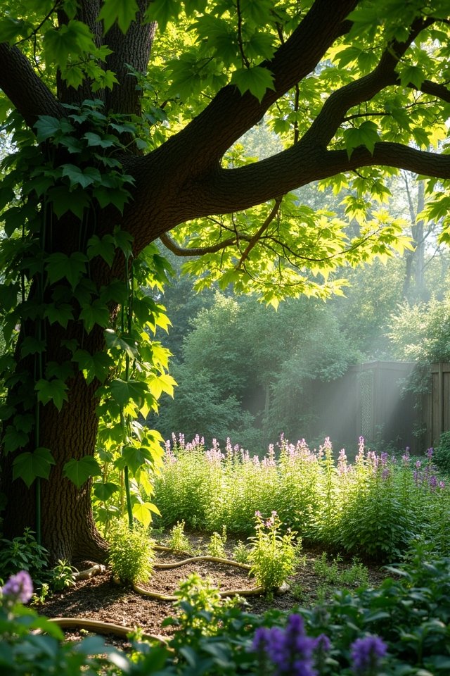 supportive layered plant arrangement