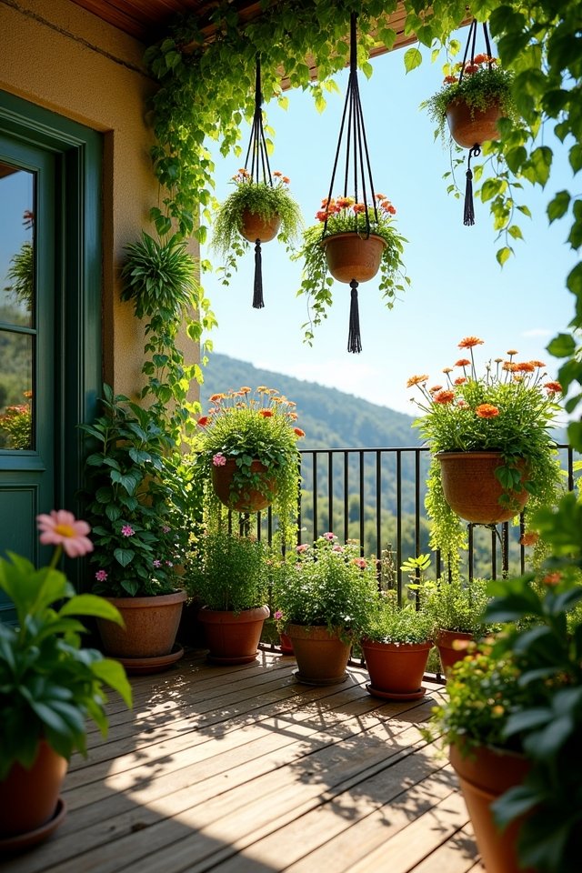 suspended balcony garden ideas
