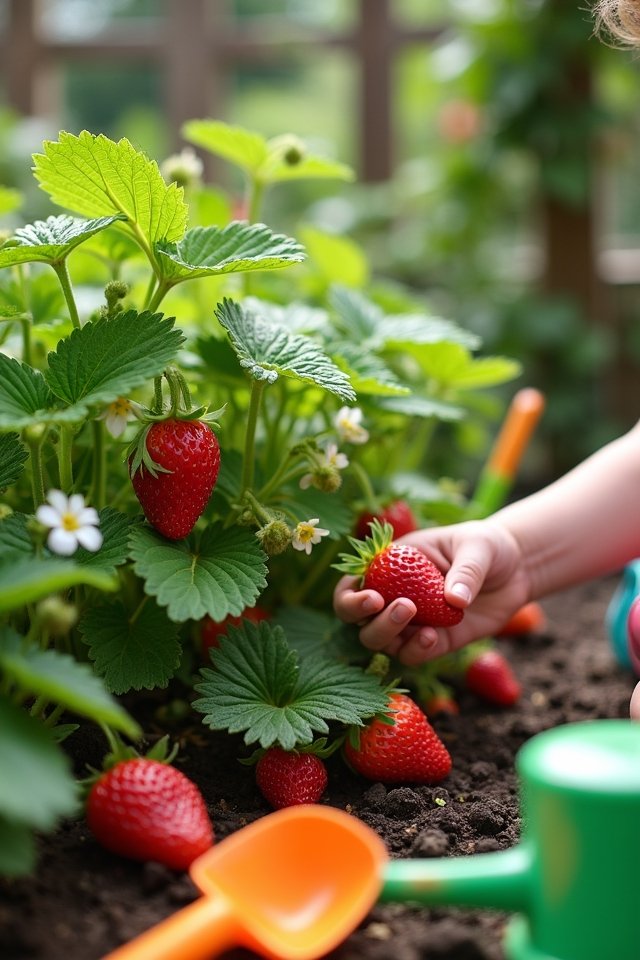 sweet strawberries in containers