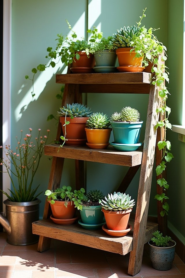 tiered plant stand display