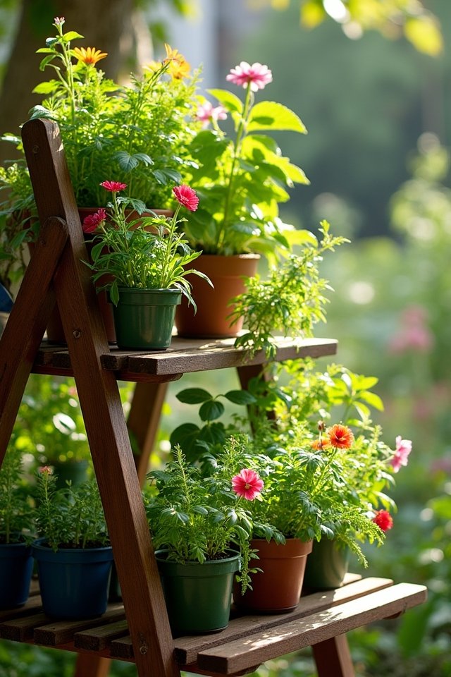 tiered plant stands maximize sunlight