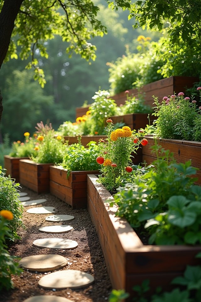 tiered raised bed gardens