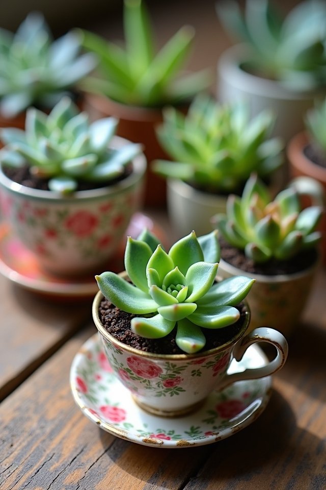 tiny planters succulent variety